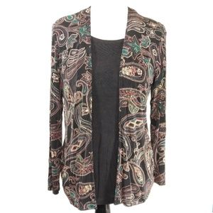 RONNI NICOLE Colorful Long Sleeve Top Size 4